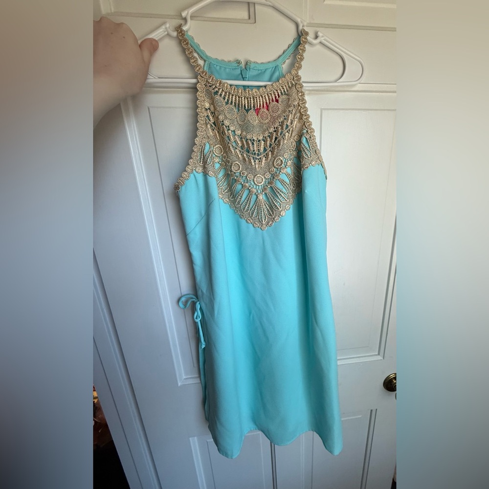 Lilly Pulitzer Pearl Romper Bali Blue
